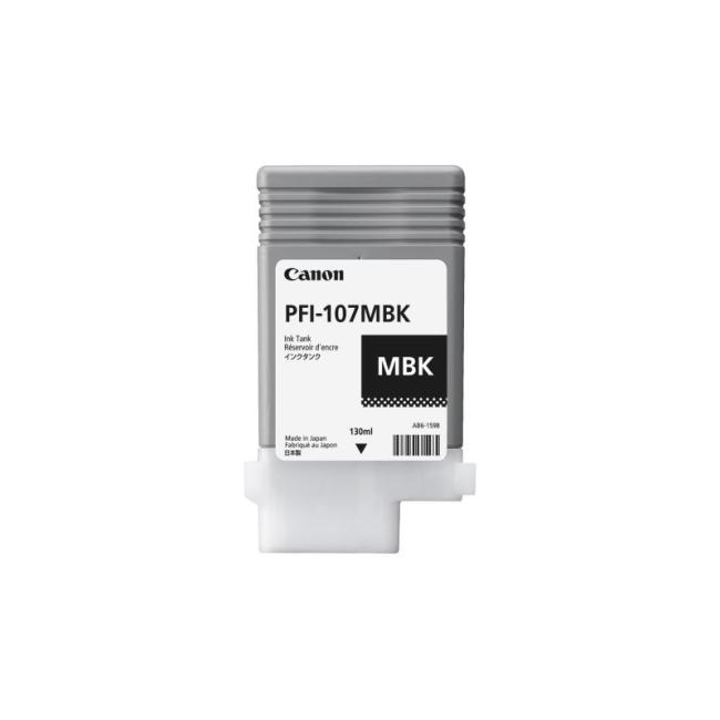 Atramentová kazeta Canon PFI-107MBK pre iPF670/680/685/780/785 matná čierna (130 ml)