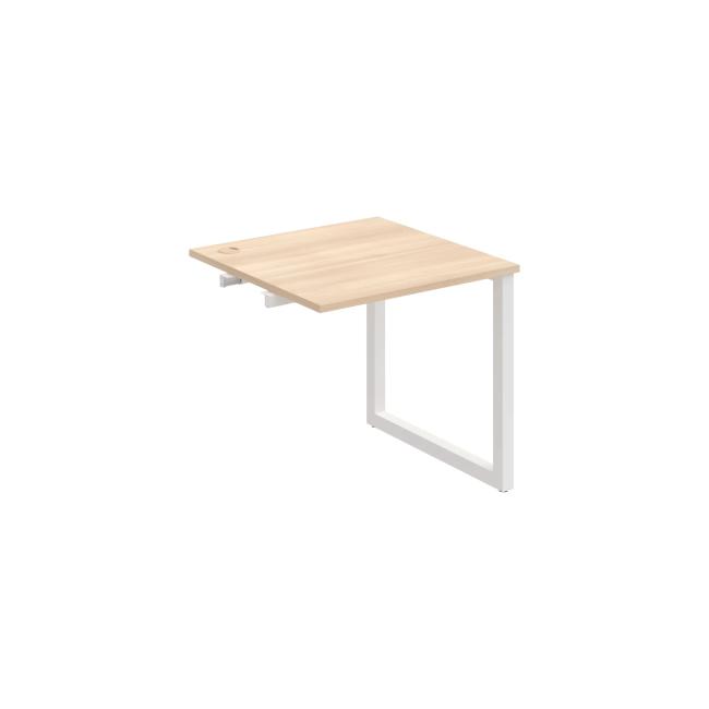 Work table UNI O, extendable. chaining, 80x75.5x80 cm, agate/white