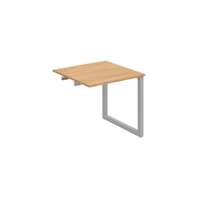 Work table UNI O, extendable. chain, 80x75.5x80 cm, oak/grey