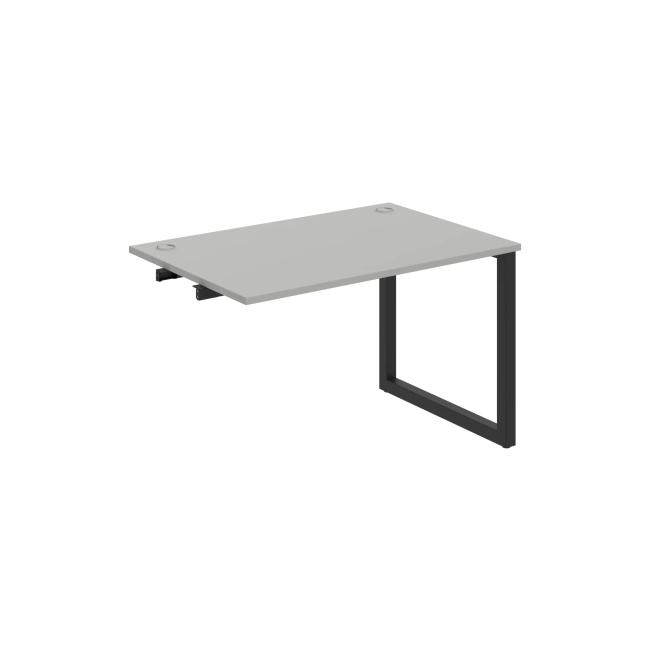 Work table UNI O, extendable. chain, 120x75.5x80 cm, grey/black