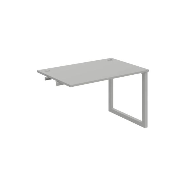 Work table UNI O, extendable. chain, 120x75.5x80 cm, gray/grey