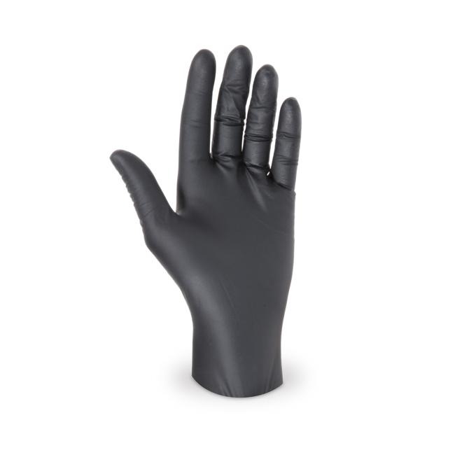 [HY068193] Disposable gloves, nitrile, powder-free, black, large. 10/XL (100 pcs)