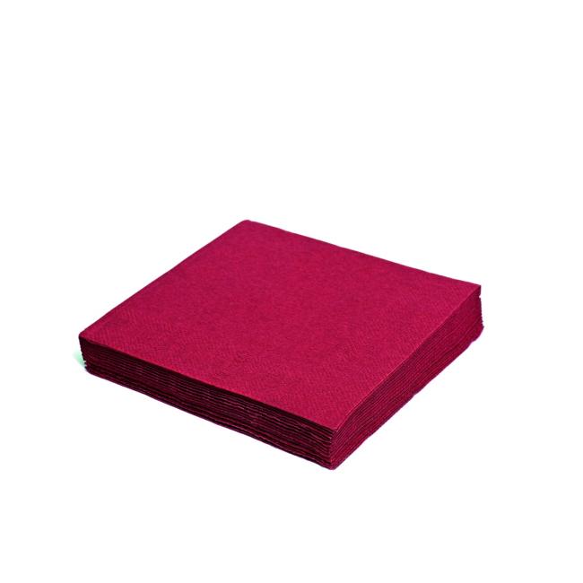 Napkins 3-layer, 33 x 33 cm, burgundy, (20 pcs.)