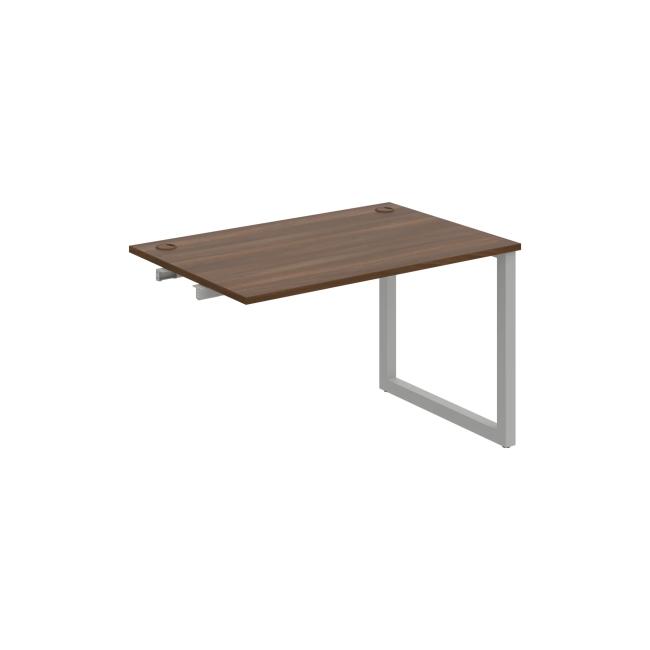 Work table UNI O, extendable. chain, 120x75.5x80 cm, walnut/grey