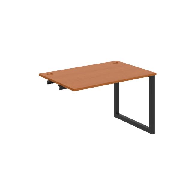 Work table UNI O, extendable. chain, 140x75.5x80 cm, cherry/black