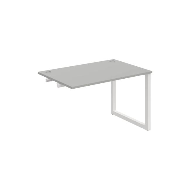Work table UNI O, extendable. chain, 140x75.5x80 cm, grey/white