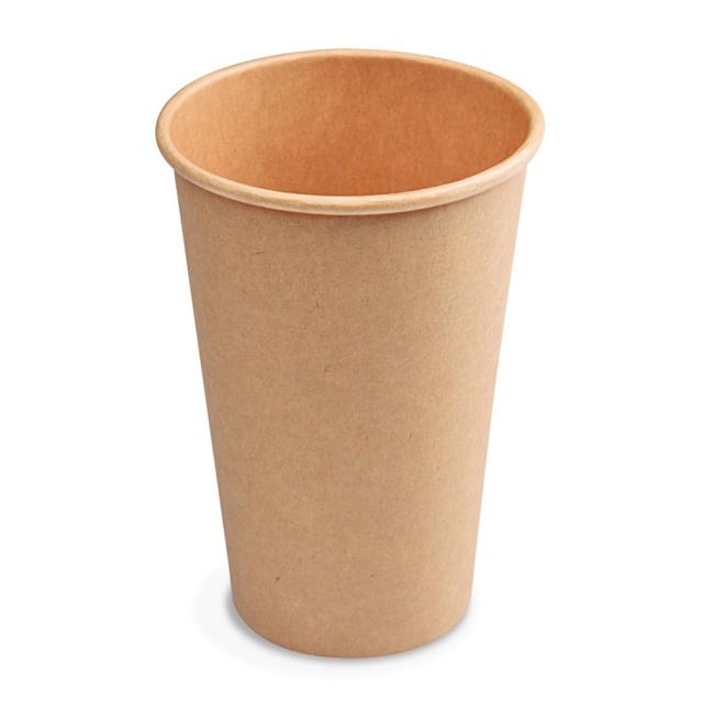 [HY076433] Paper cups brown kraft Ø 80 mm 330 ml. (50 pcs)