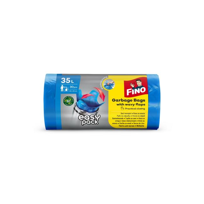 Uväzovacie vaky FINO Easy pack 35 ℓ, 15 mic., 50 x 55 cm, modré (30 ks)