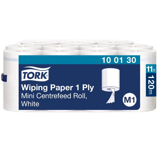 [HY100130] Paper towels in rolls TORK Advanced Centerfeed mini white M1, roll 120 m (11 pcs)