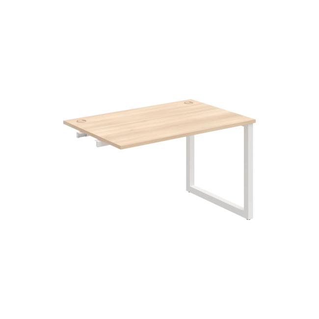 Work table UNI O, extendable. chain, 140x75.5x80 cm, agate/white