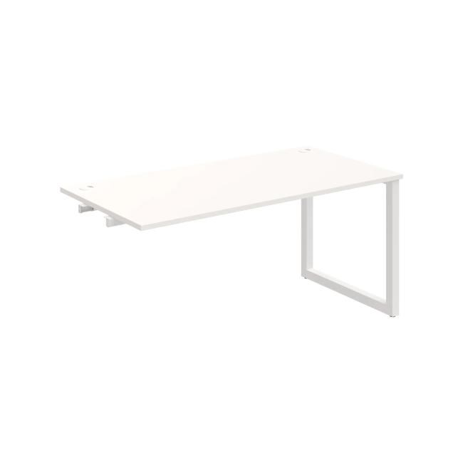 Work table UNI O, extendable. chain, 160x75.5x80 cm, white/white