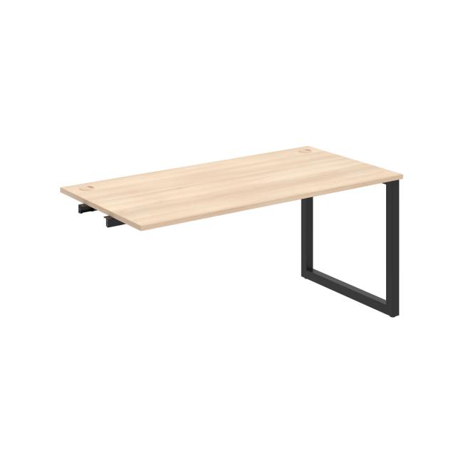Work table UNI O, extendable. chain, 160x75.5x80 cm, agate/black