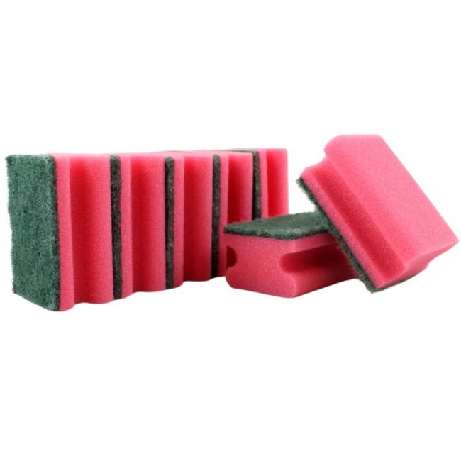 [HY105035] Shaped dish sponge 5 pcs red