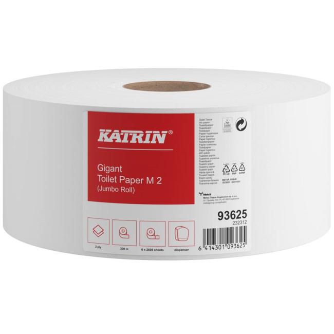 [HY106828] Toilet paper 2-layer KATRIN Classic Gigant M 23 cm, roll 300 m