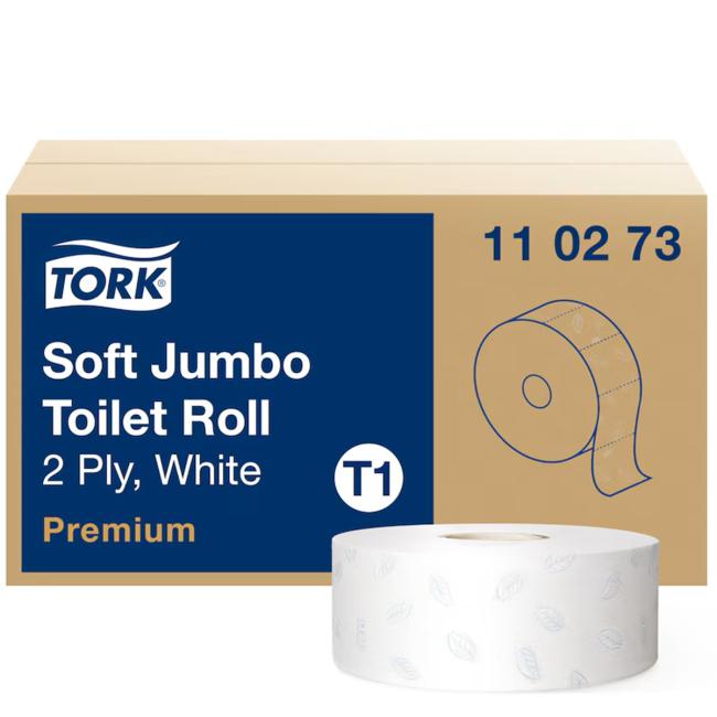 [HY110273] Toaletný papier 2-vrstvový mäkký TORK Premium Jumbo biely T1, 6 ks
