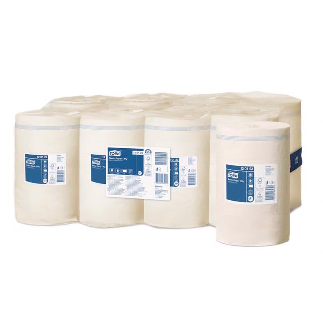 [HY120123] Paper towels in a 1-layer roll. TORK Universal white M1, 11 pcs