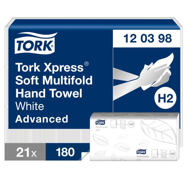 Paper towels folded ZZ 2-layer. TORK Xpress Multifold flush H2 (pack of 21)