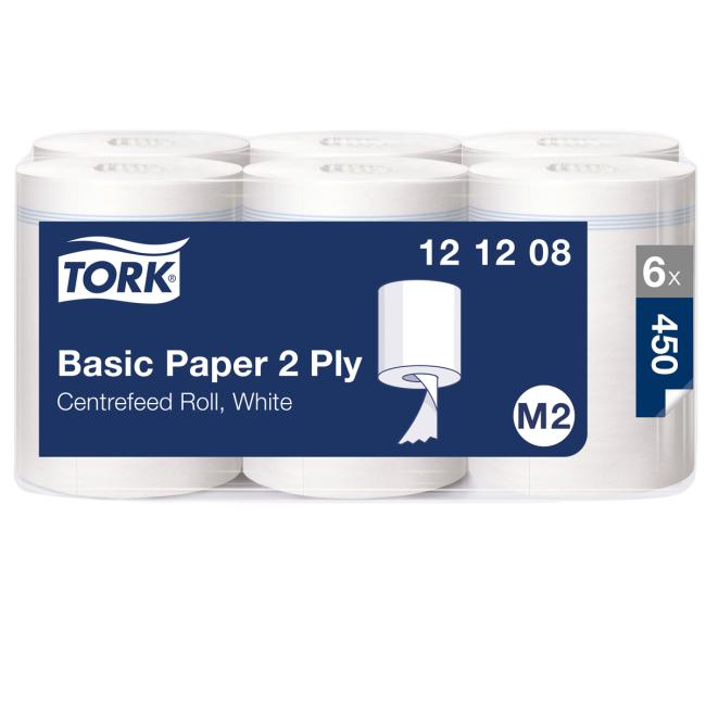 Paper towels in a roll with a center. by unwinding 2-layers. TORK M2, coil 121.5 m (6 pcs.)