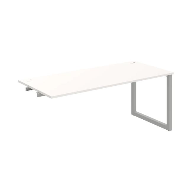 Work table UNI O, extendable. chain, 180x75.5x80 cm, white/grey