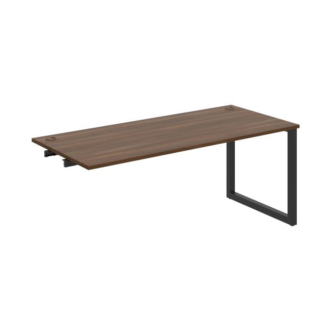 Work table UNI O, extendable. chain, 180x75.5x80 cm, walnut/black
