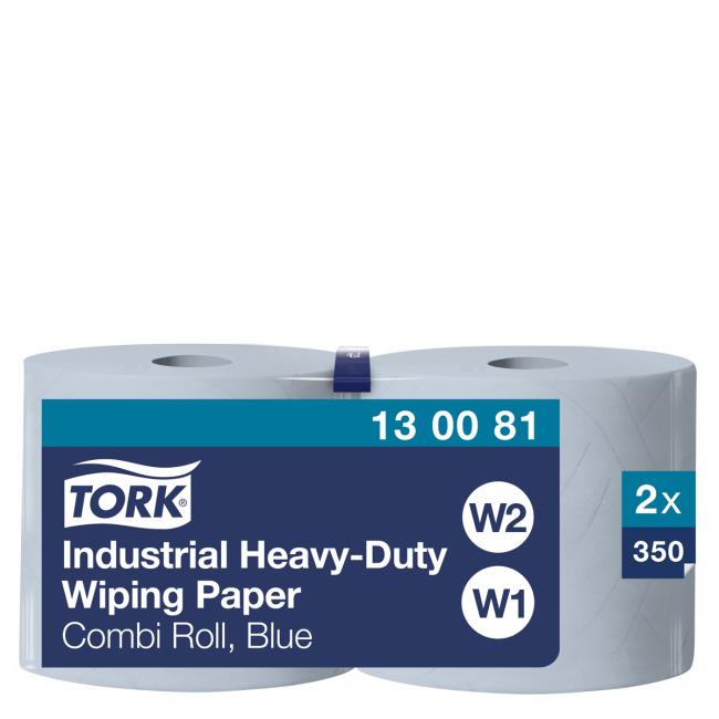 Industrial towels in a 3-layer roll.TORK Heavy Duty blue W1/W2, roll 119 m (2 pcs.)