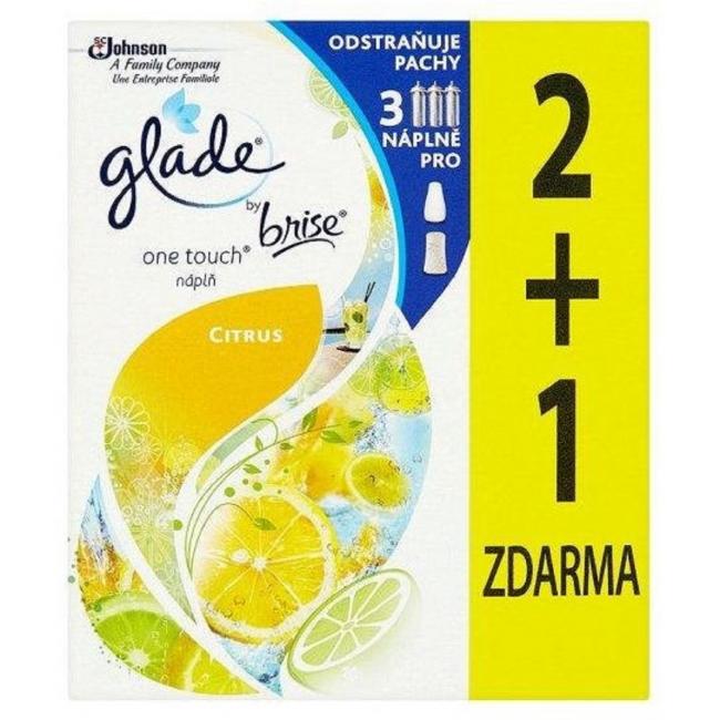 Glade Touch&Fresh NÁHRADNÁ NÁPLŇ (2+1 ks) 3x10 ml Citrón