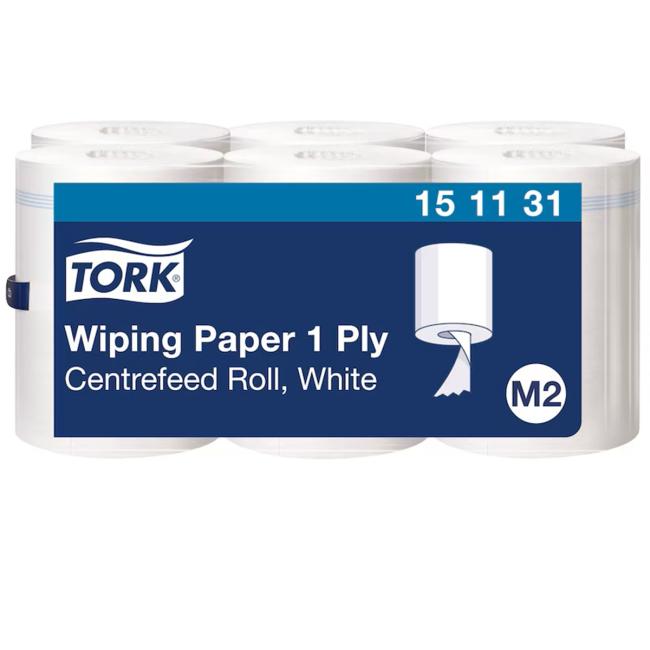 Paper towel in a 1-layer roll. TORK with central unwinding, white M2 (6 pcs.)