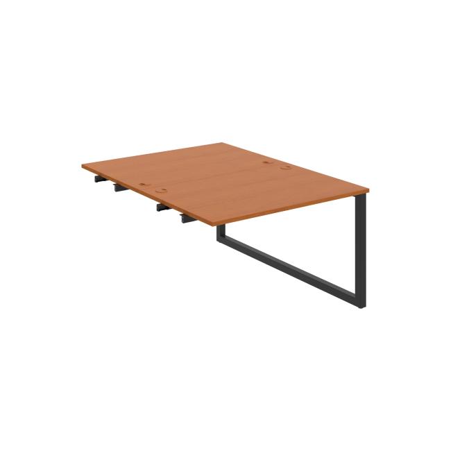 Work table UNI O, extendable. chain, 120x75.5x160 cm, cherry/black