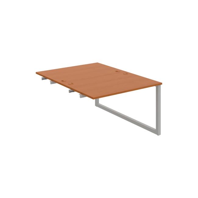 Work table UNI O, extendable. chain, 120x75.5x160 cm, cherry/grey