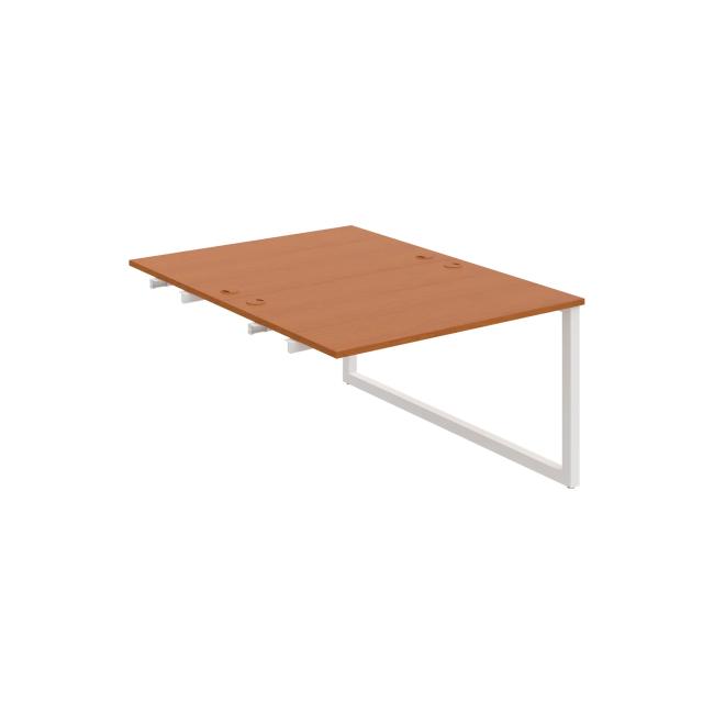Work table UNI O, extendable. chain, 120x75.5x160 cm, cherry/white