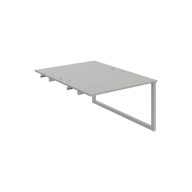 Work table UNI O, extendable. chain, 120x75.5x160 cm, gray/grey