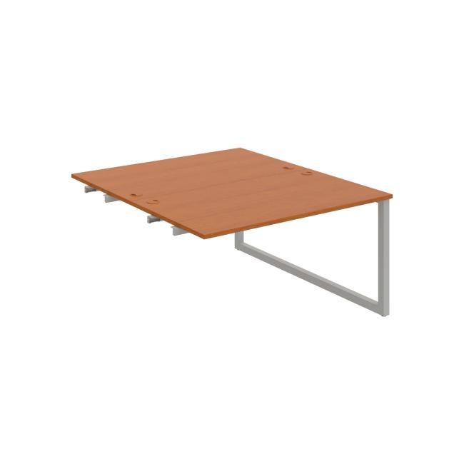 Work table UNI O, extendable. chain, 140x75.5x160 cm, cherry/grey