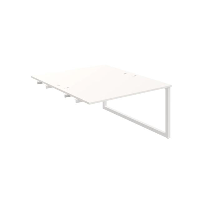 [ON919311] Work table UNI O, extendable. chain, 140x75.5x160 cm, white/white