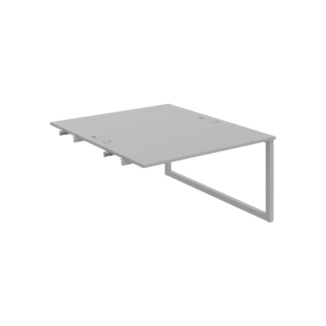 Work table UNI O, extendable. chain, 140x75.5x160 cm, gray/grey