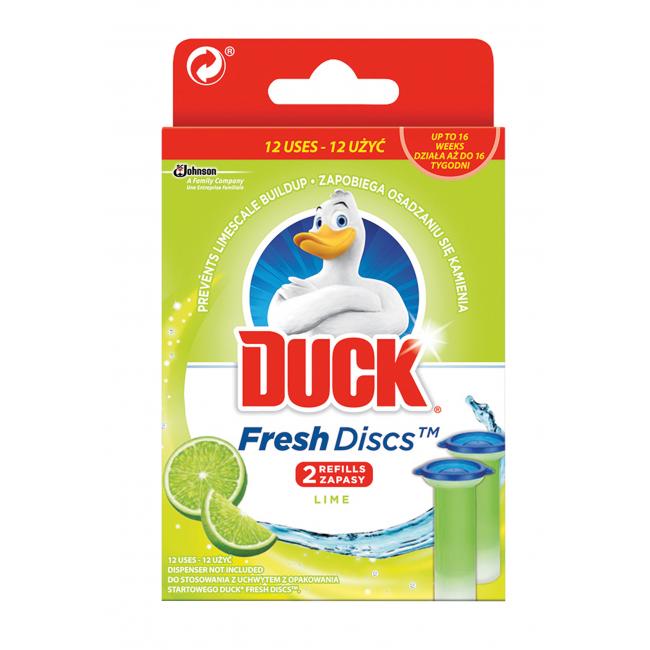 Replacement DUCK Fresh Discs toilet gel 2 x 36 ml Lime