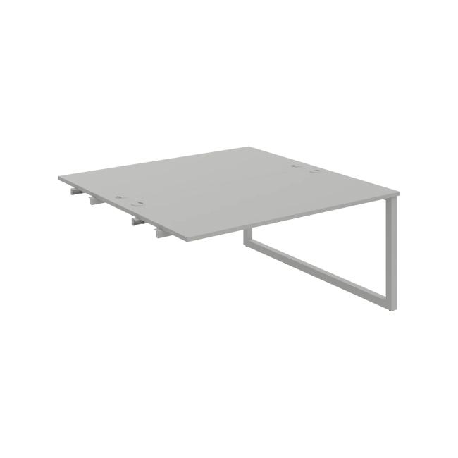 Work table UNI O, extendable. chain, 160x75.5x160 cm, gray/grey