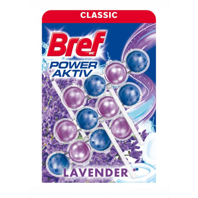 Bref Power Active WC závesný blok pevný 3 x 50 g Levanduľa
