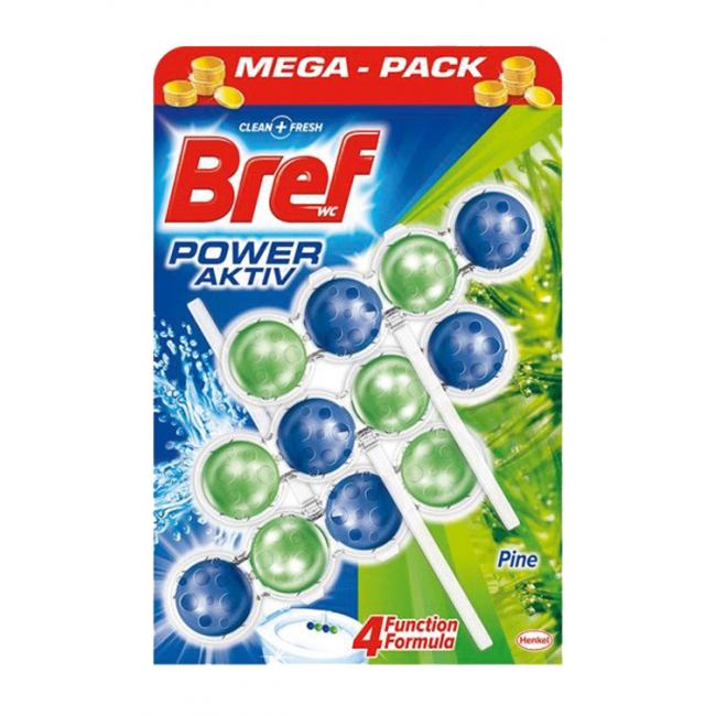 Bref Power Aktiv WC závesný blok masív 3 x 50 g Borovica
