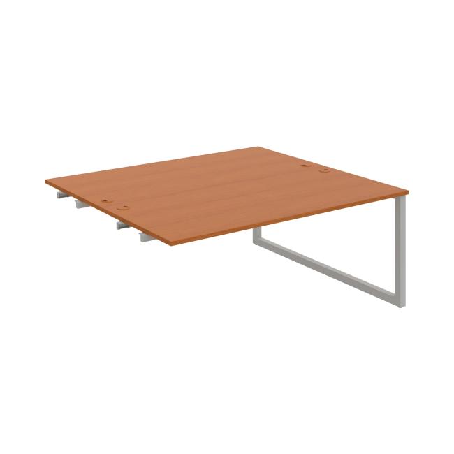 Work table UNI O, extendable. chain, 180x75.5x160 cm, cherry/grey