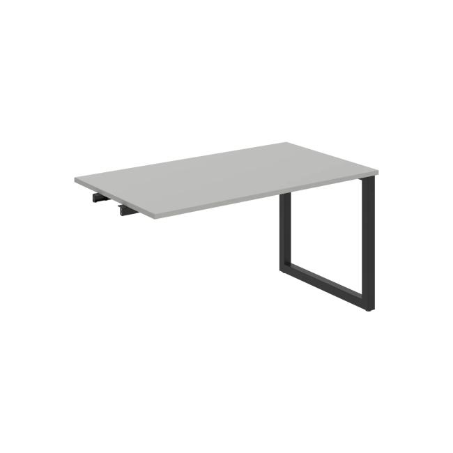 Conference table UNI O, late. chain, 140x75.5x80 cm, grey/black