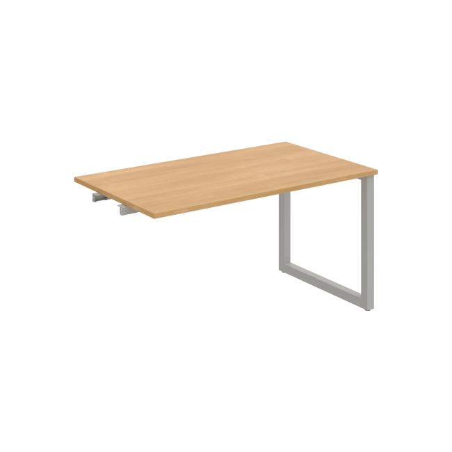 Conference table UNI O, late. chain, 140x75.5x80 cm, oak/grey
