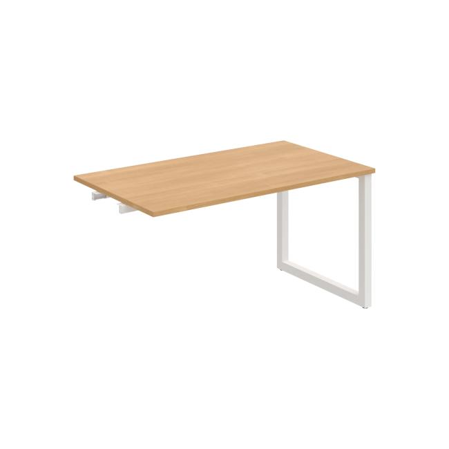 Conference table UNI O, late. chain, 140x75.5x80 cm, oak/white