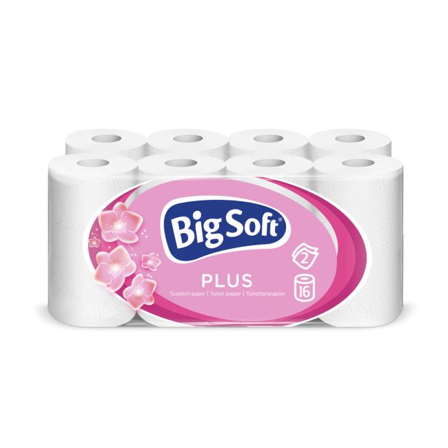 Toilet paper 2-layer Big Soft 16 pcs, 17.6m