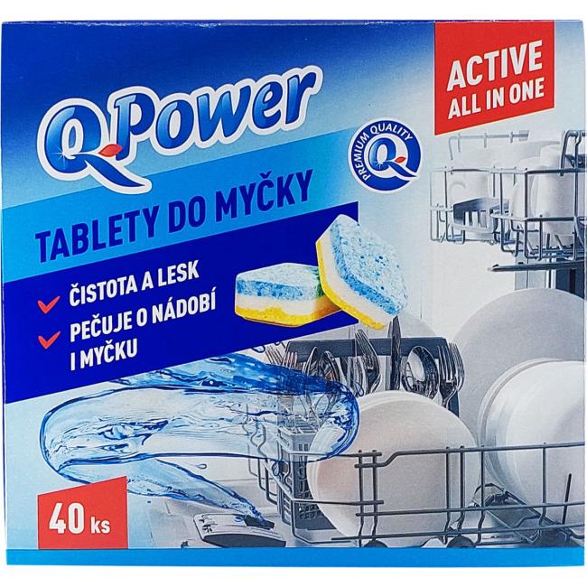 [HY261660] Q-Power dishwasher tablets Active All in One 40 pieces