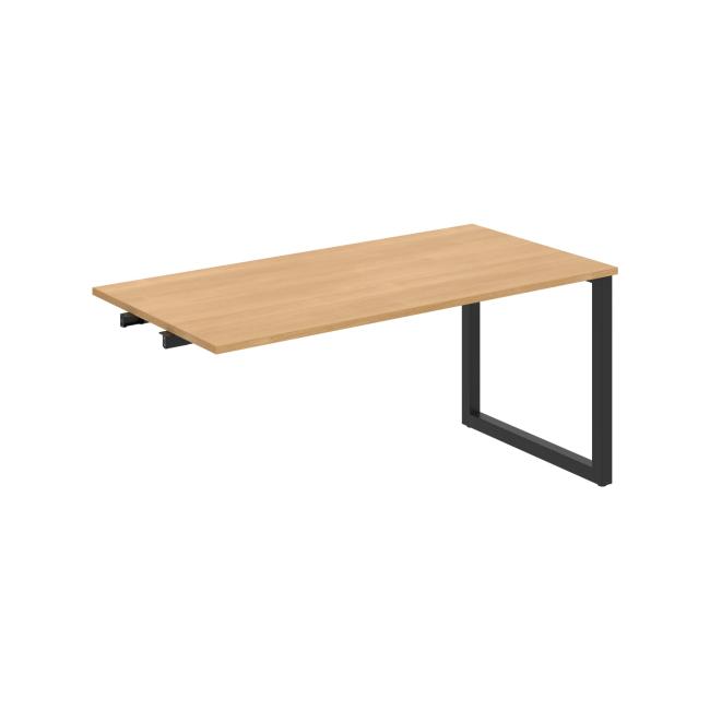 Conference table UNI O, late. chain, 160x75.5x80 cm, oak/black