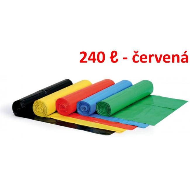 [HY296700] Taška 240 ℓ 80 mic. 100 x 125 cm, HDPE červená (1ks)
