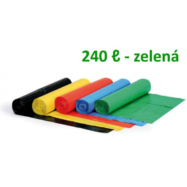 Taška 240 ℓ 80 mic. 100 x 125 cm, HDPE zelená (1ks)
