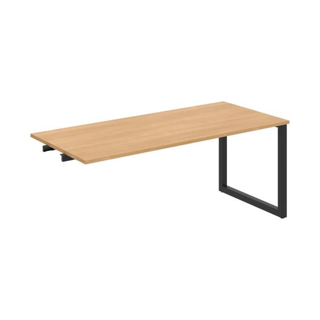 Conference table UNI O, late. chain, 180x75.5x80 cm, oak/black