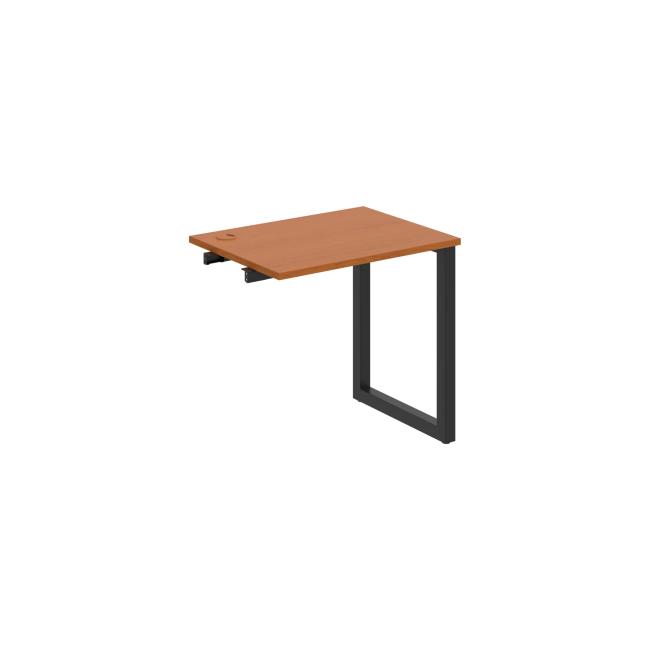 Work table UNI O, extendable. chain, 80x75.5x60 cm, cherry/black