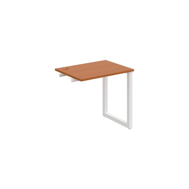 Work table UNI O, extendable. chain, 80x75.5x60 cm, cherry/white